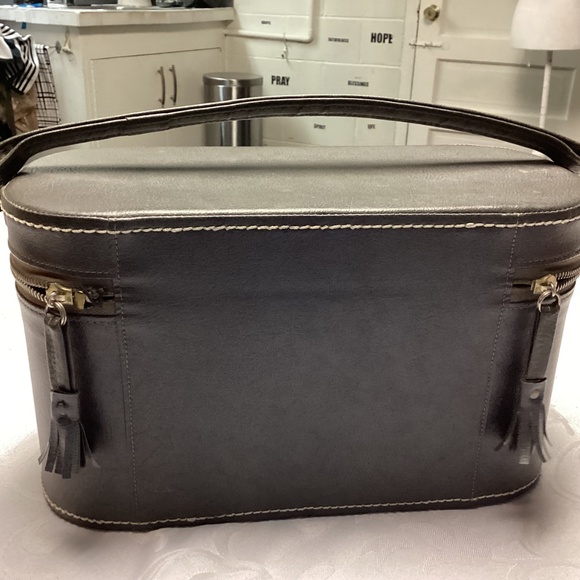Vintage 50s 60s SKYWAY Luggage Train Cosmetic Case Mid Century Pinup Glam Travel - Picture 8 of 15